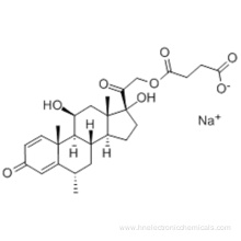 Pregna-1,4-diene-3,20-dione,21-(3-carboxy-1-oxopropoxy)-11,17-dihydroxy-6-methyl-, monosodium salt,( 57186200,6a,11b) CAS 2375-03-3